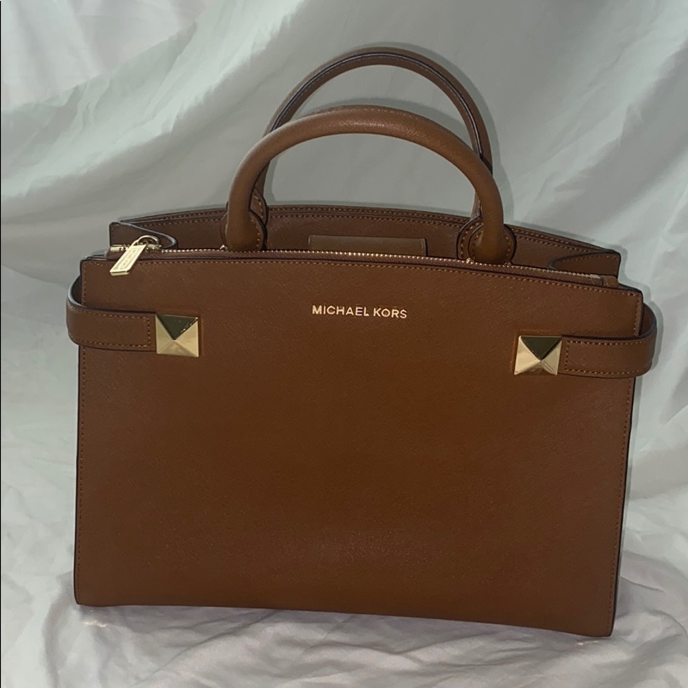 Michael Kors Karla Satchel Leather Crossbody